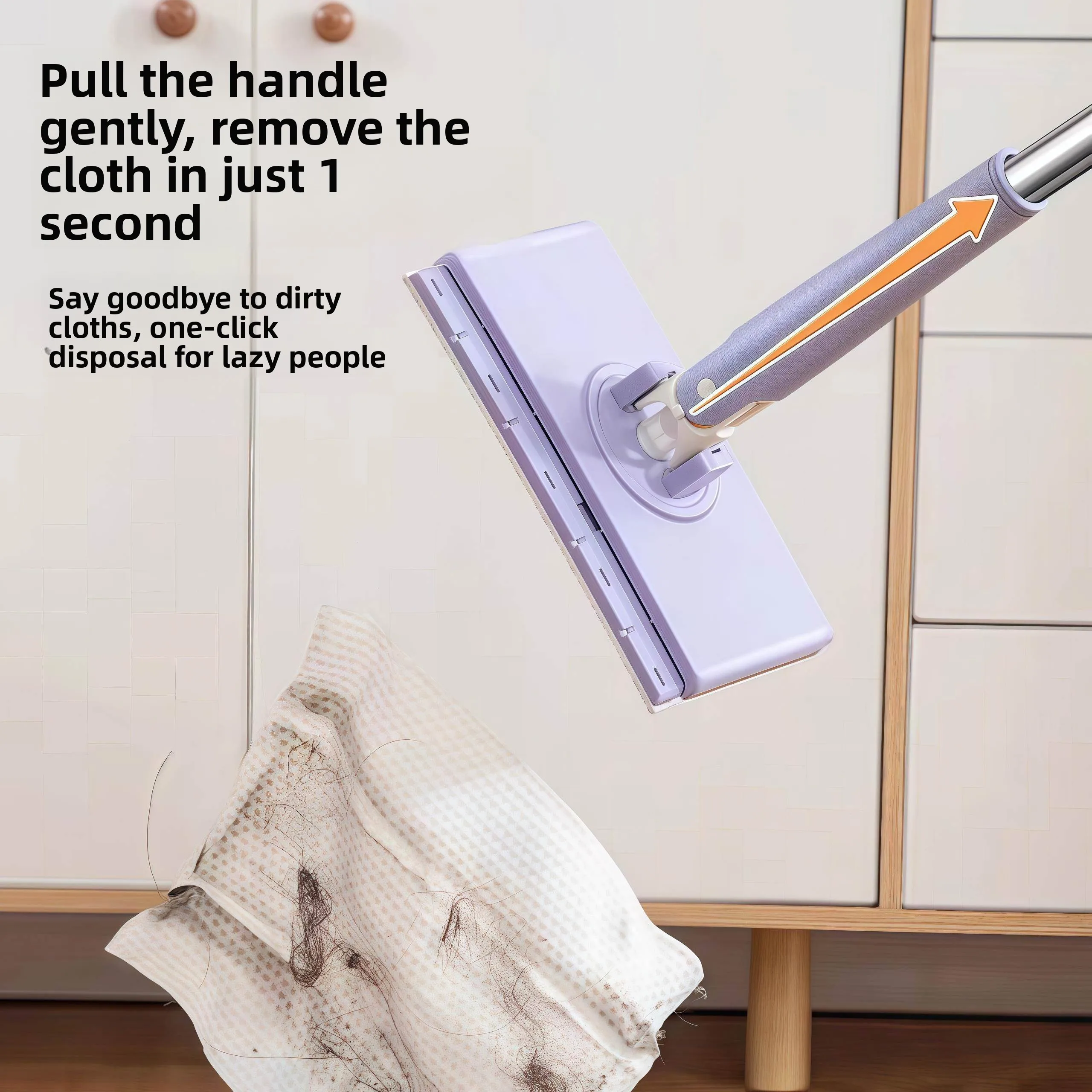 

Зажим для швабры для многоразовых полотенец для лица, не требуется стержень из нержавеющей стали, головка из нетканого материала для уборки дома