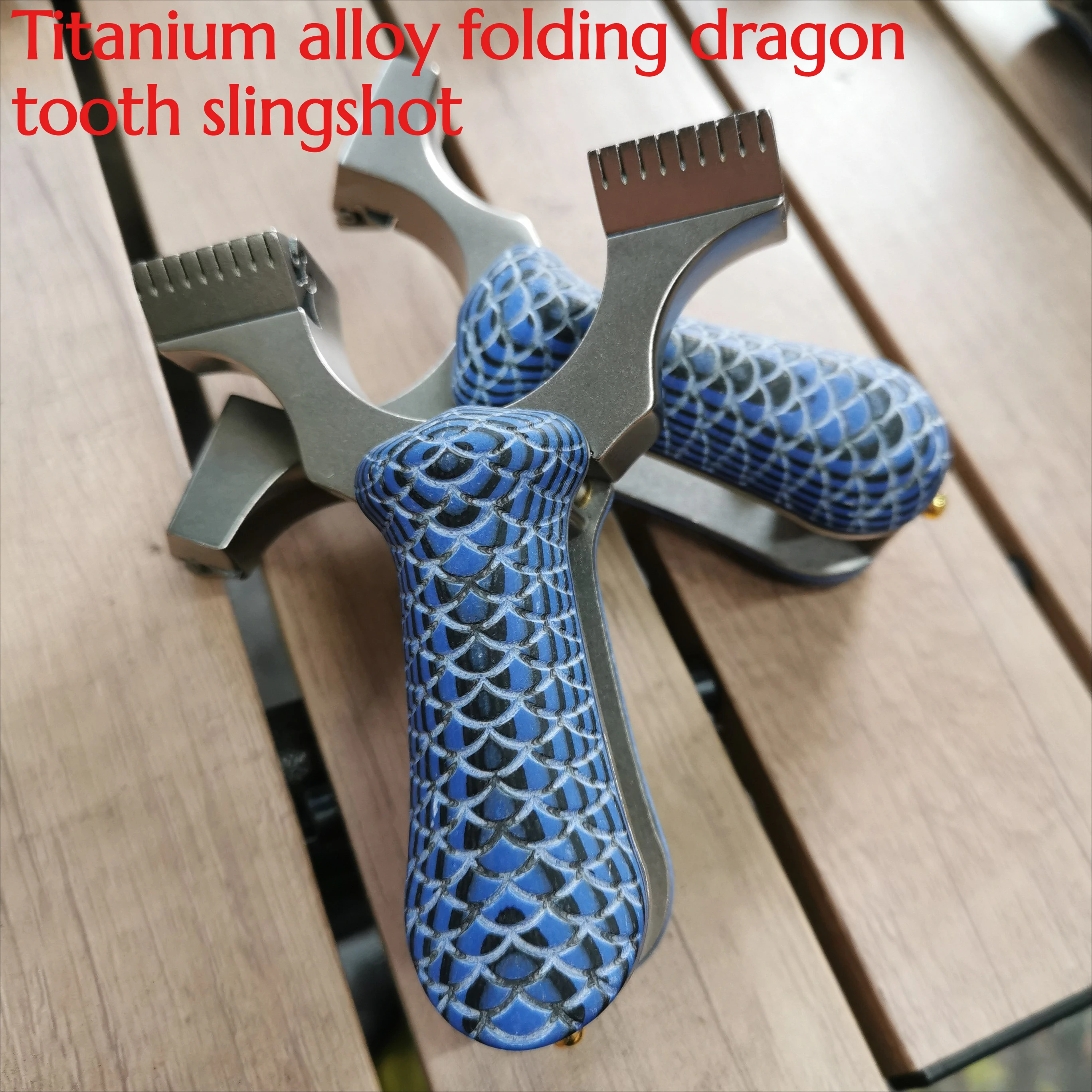 TC21 Titanium Alloy Folding Slingshot High-precision Portable Outdoor Hunting Equipment