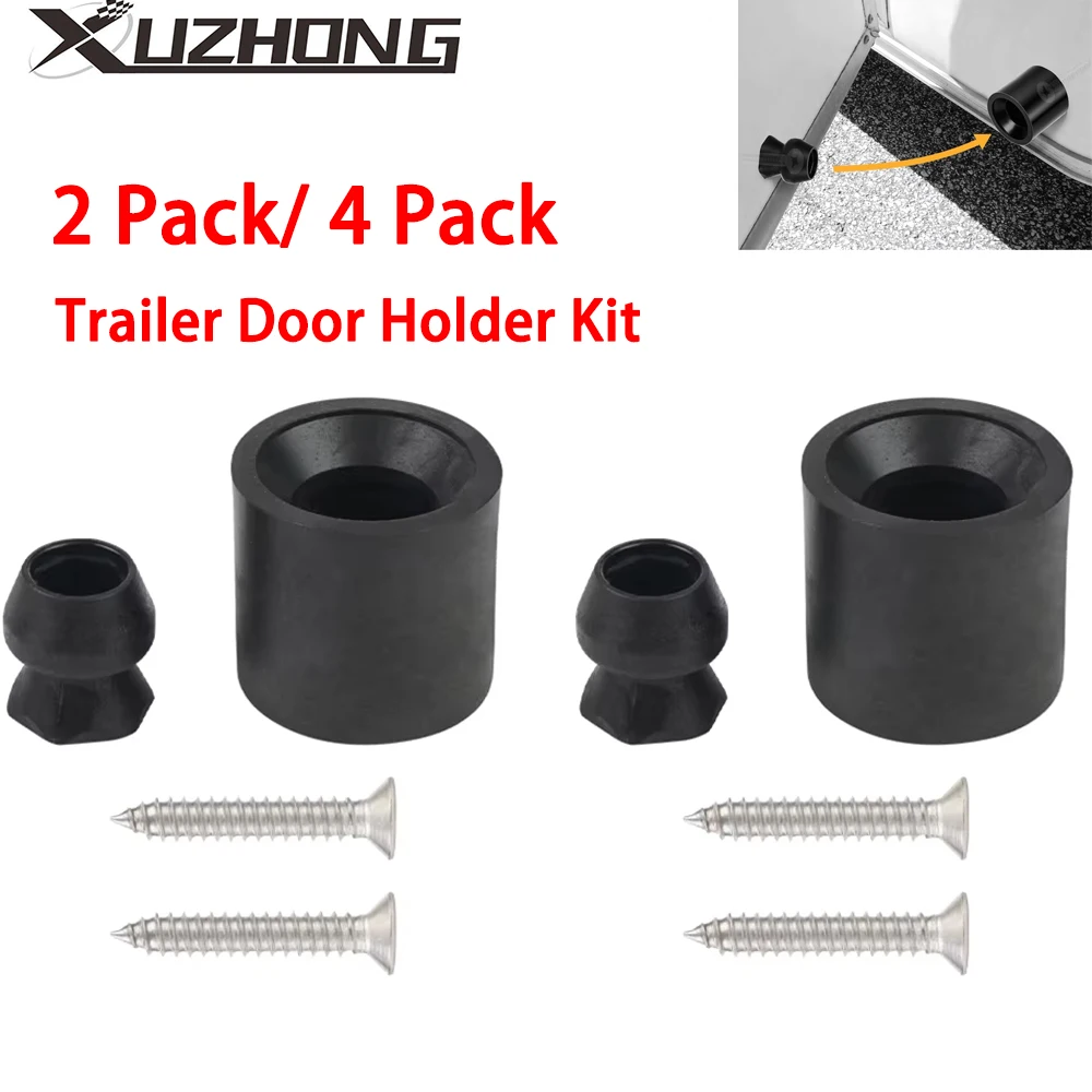 

2 упаковки/4 упаковки, комплект держателей для двери прицепа, низкопрофильный резиновый держатель для двери прицепа, бампер подходит для большинства трейлеров на колесах