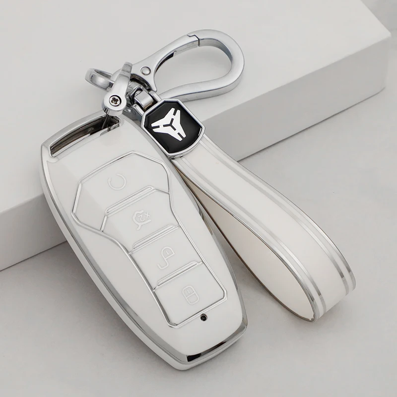 Funda de TPU para llave de coche para BYD Han Ev Tang Dm/Qin PLUS/Song Pro/MAX/Yuan Atto 3 Han EV Dolphin llavero de soporte de accesorios
