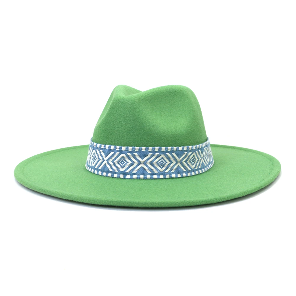 

Faionable Джазовые шляпы с плоскими полями для мужчин и женщин, шерстяные кепки с большими полями и сердечками, осень-зима, новые повседневные туристические шляпы