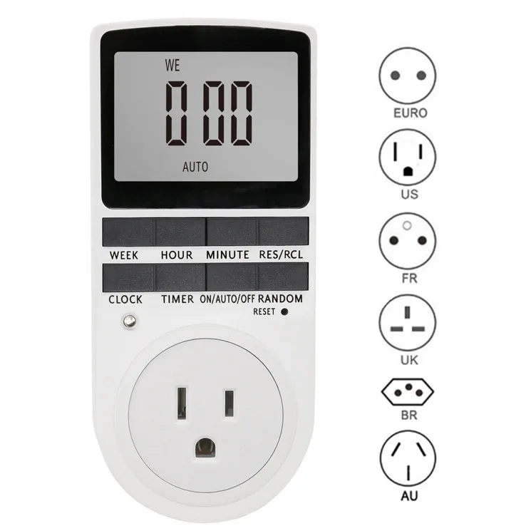 Large screen timing switch socket, electronic timer multi-function timer