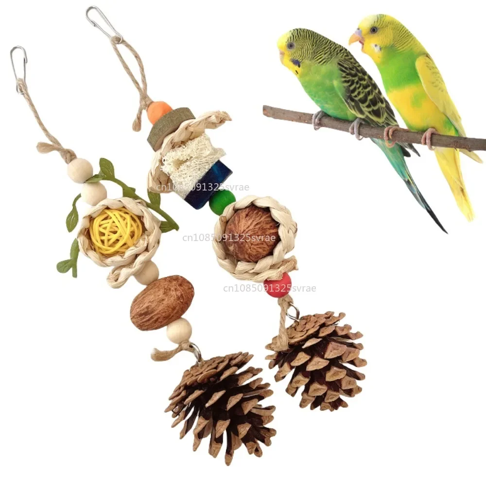 juguetes para pájaros Bird Toys Chewing Funny Parrot Toy Pet Bite Tearing Toy Cockatiels Parakeet Training Toy Bird Accessories