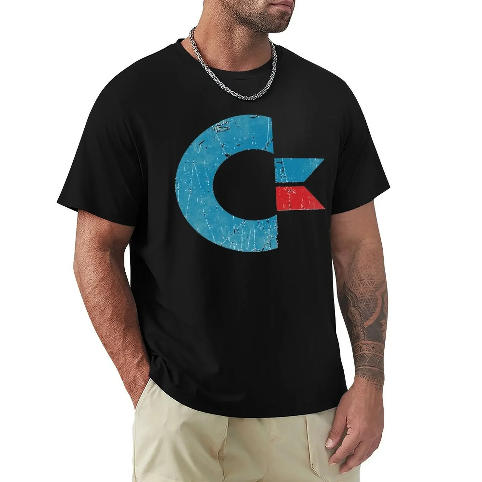 

Commodore retro logo T-Shirt summer clothes Blouse shirts graphic tee quick-drying cotton t shirt men