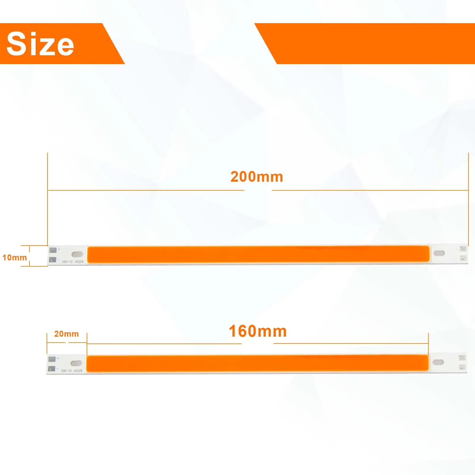 200X10Mm Cob Led Lichtstrip Lamp 12V Wit Rood Groen Blauw Roze