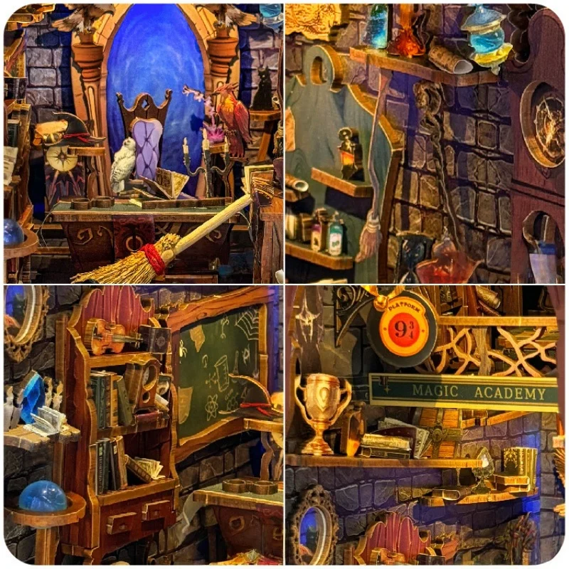 غلاف الدراسة المسحور من OUZEY، هدية تعليمية خشبية ثلاثية الأبعاد للمدرسة، هدية تعلم غامضة للمراهقين #3