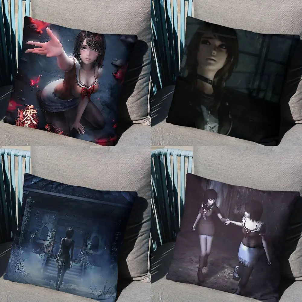 

Crimson Butterfly Fatal Frame Cushion Cover Suitable For Sofa Car Bedroom Office Cushions Decorative Pillow Case