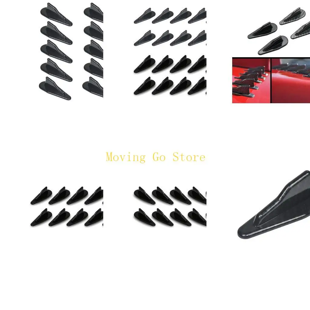 

B5XD 10pcs Diffuser Fish Fin Fish Fin Spoiler Diffuser Spoiler Roof Wing Air Generators Plastic Roof Decorations