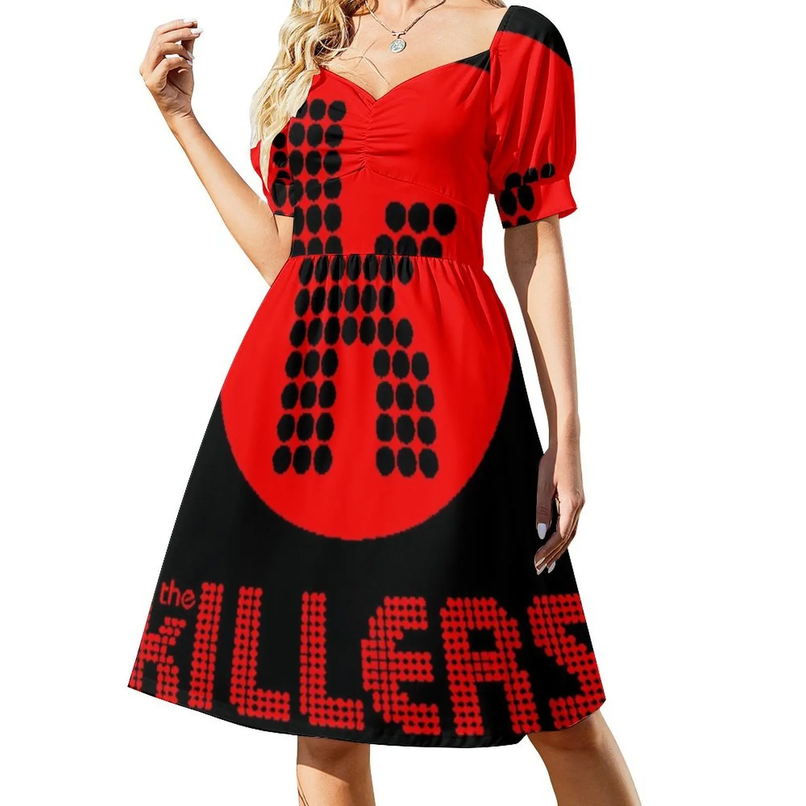 أفضل بائع The Killers Logo Exselna Essential Preppy Style فستان قصير للنساء على شكل حرف a فضفاض مناسب فستان يوم غير رسمي الأكثر مبيعًا #2