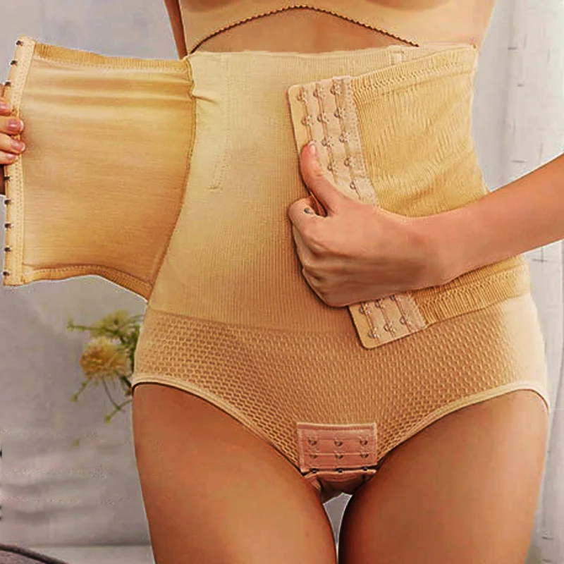 

Dimmkof Stretchy Spandex High Waist Tummy Control Panties Hook Crotch Butt Lifting Postpartum Panties Cotton Crotch Plus Size