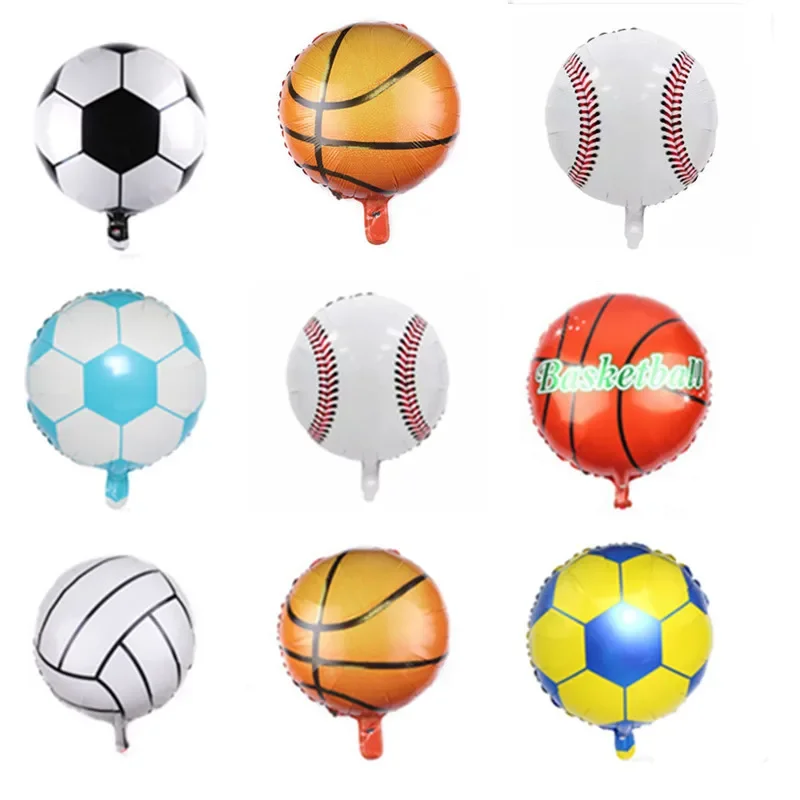 18inch Ball Game Balloons Large Metallic Balloons Children's Day Boy's Birthday Party Decoration