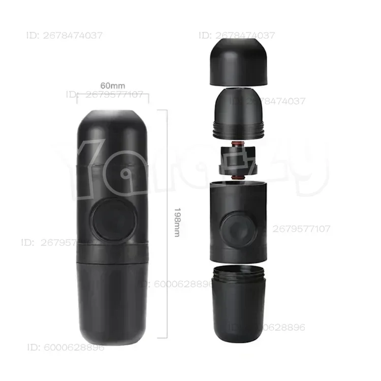 Manual Portable Coffee Maker - Compact Outdoor Travel Espresso Pot for Camping & Hiking (50/100ml)