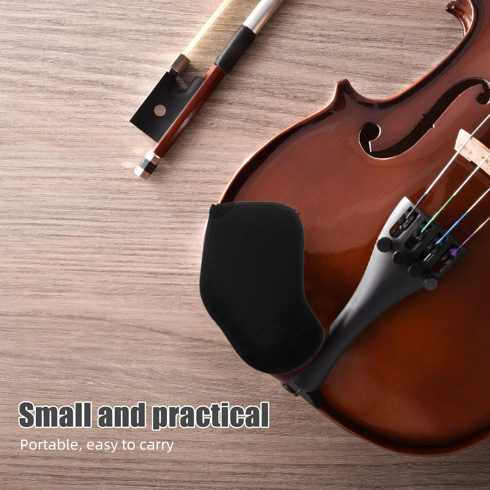 

Violin Shoulder Rest Pad Comfortable Cotton Chin Cushion Antislip Durable Skin-Friendly For 4/4-4/3 Violin Playing Accessory