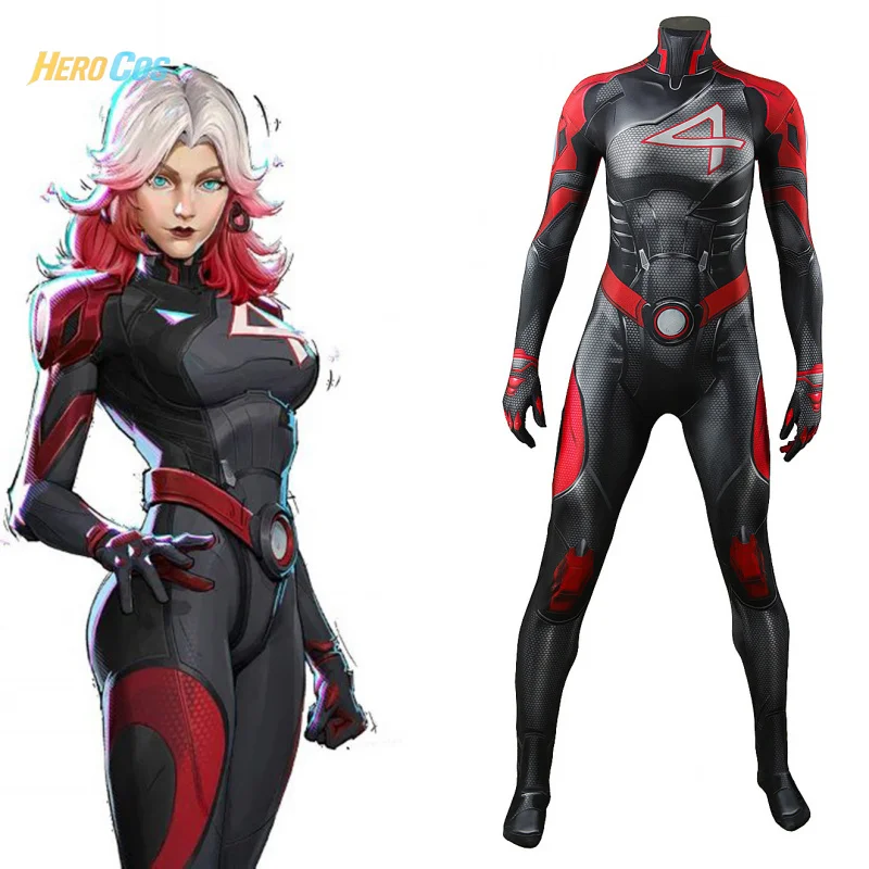

Rivals Invisible Woman Cosplay Costume High Elasticity 3D Jumpsuit Halloween Carnival Cos Adult Children HERO Cos