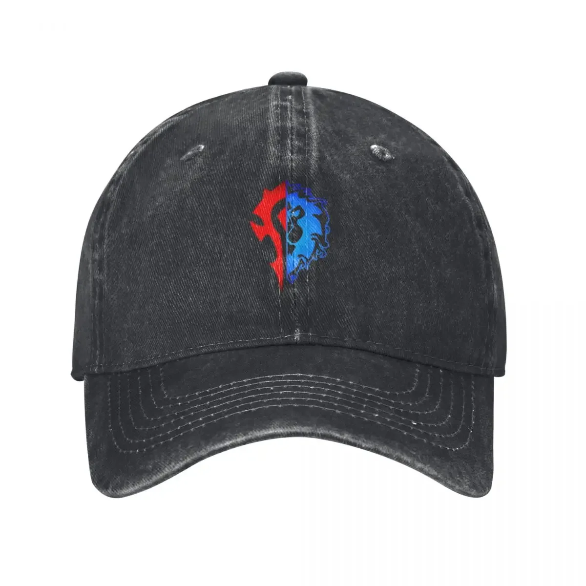 7619 Combined Alliance-Horde logo from the game World of warcraft - WoW- Baseball Cap Military Cap Man Hats Woman Men's