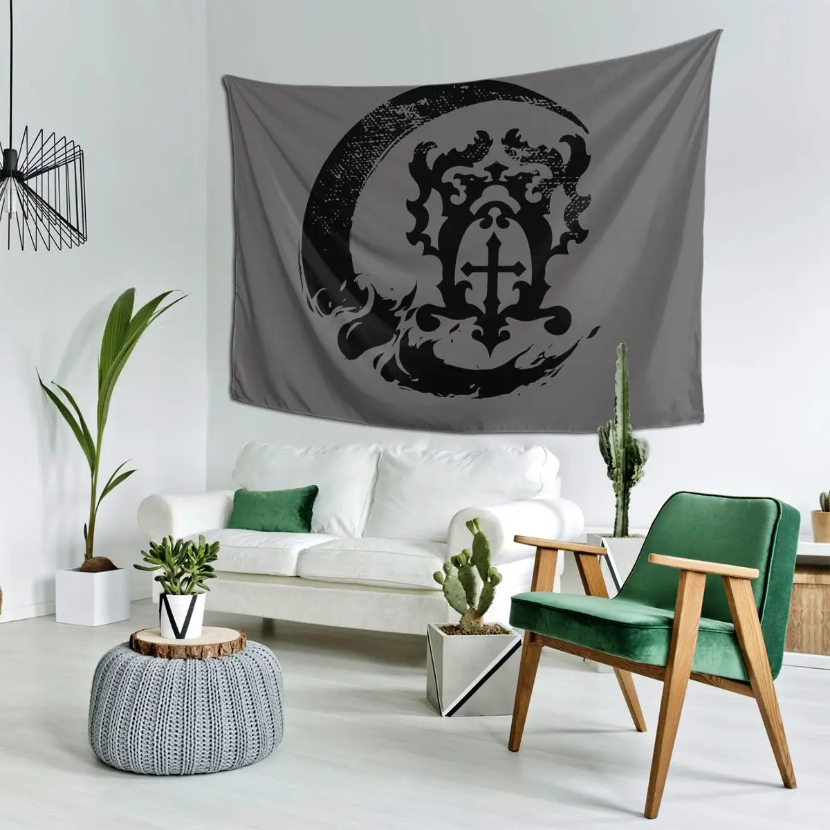 Castlevania Belmont Crest Tapiz negro para colgar en la pared Tapices estéticos para decoración del hogar para dormitorio