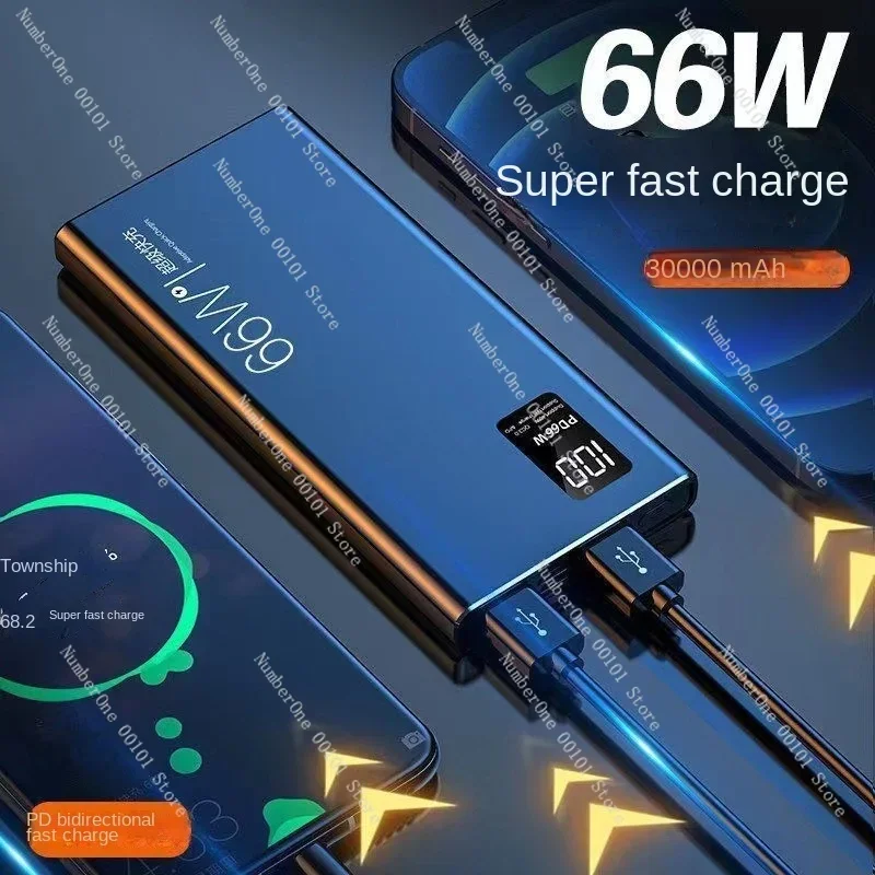 66W super fast charging small power bank 20000mAh large-capacity mobile power supply