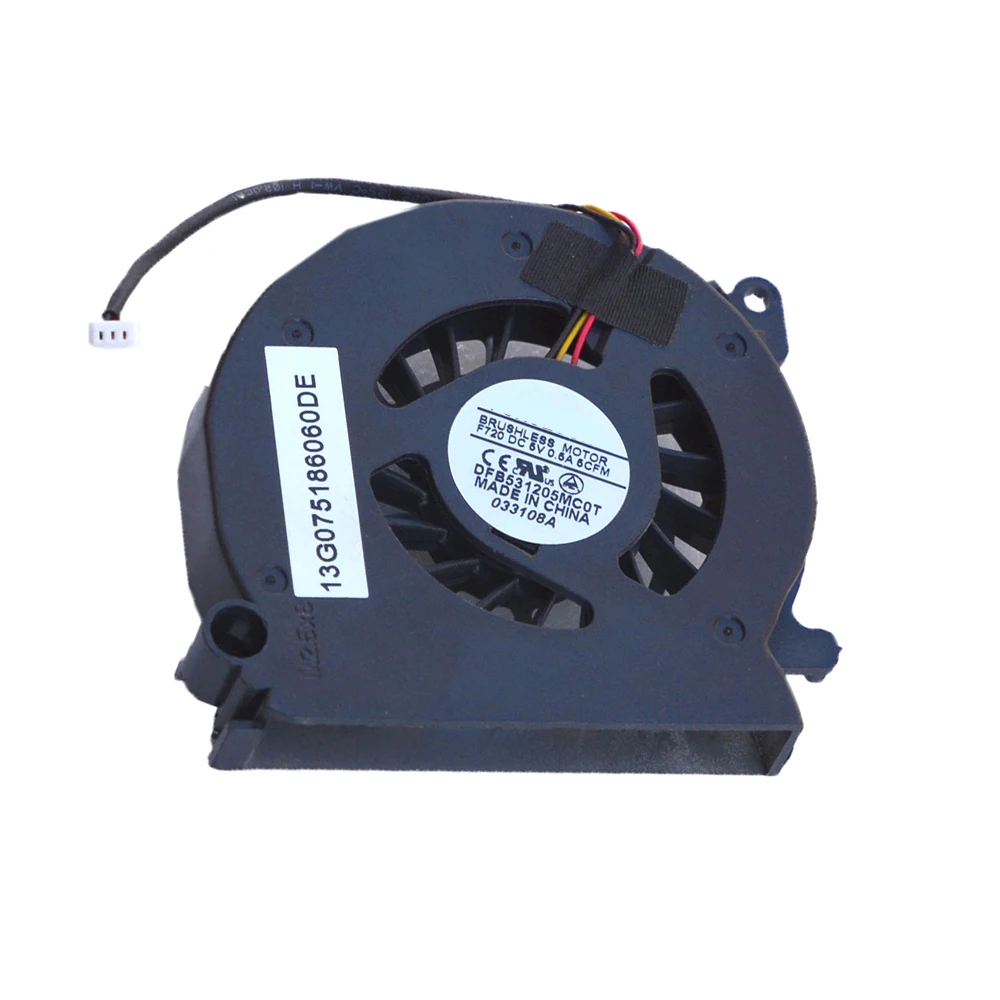 

Laptop CPU Fan For DELL For 0JU013 JU013 DFB531205MC0T F720 13G075186060DE DC5V 0.5A 3PIN
