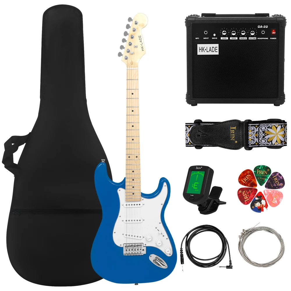 

HK·LADE 39 Inch 22 Frets Electric Guitar 6 Strings Maple Body Electric Guitarra With Amp Bag Strap Guitar Parts & Accessories