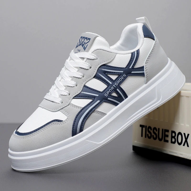 Men's Board Shoes Outdoor Casual Sports Walking Shoes Anti-slip Breathable Vulcanized Shoes Thick Sole Fashion Student Shoes