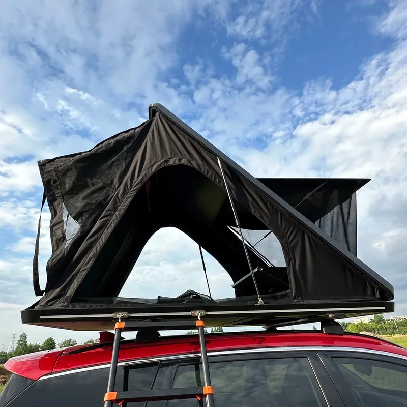 

Aluminum Alloy 3-Person Camping Tent — Triangular Flip-Top Hard-(Outdoor Hiking & Vehicle Mounting)