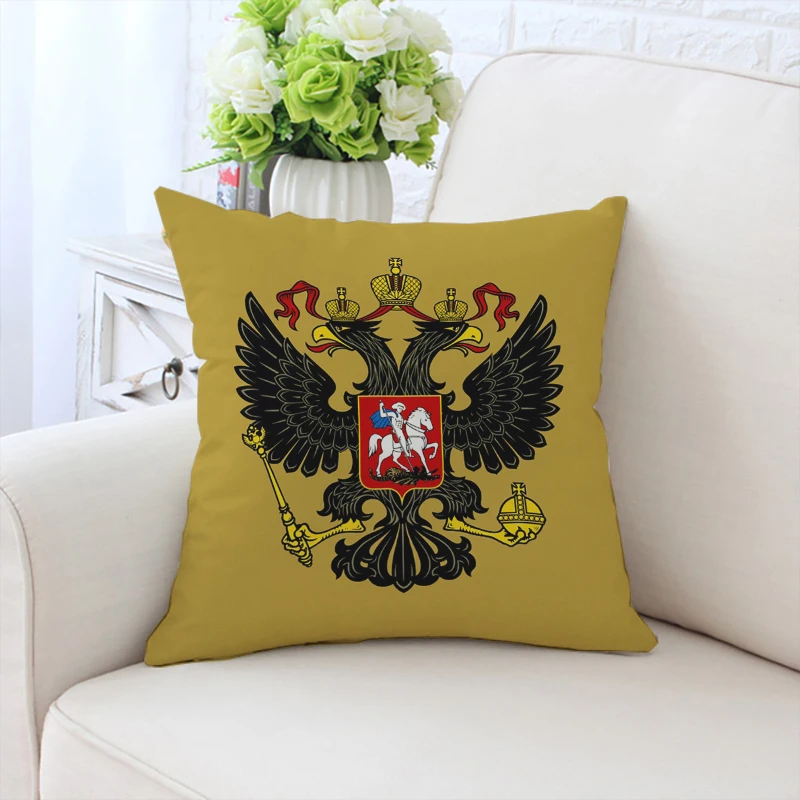 Double-headed Eagle Print Cover for Pillow Cases 45x45 Cushions Covers Luxury Cushion Cover Pillowcase 45*45 Home Decor 40x40