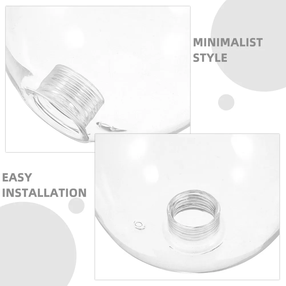 2Pcs Round Glass Globe Lamp Shade Replacement Clear Glass Shade for G9 Base Ceiling Dining Room Bedroom Lamp Fixture Soft