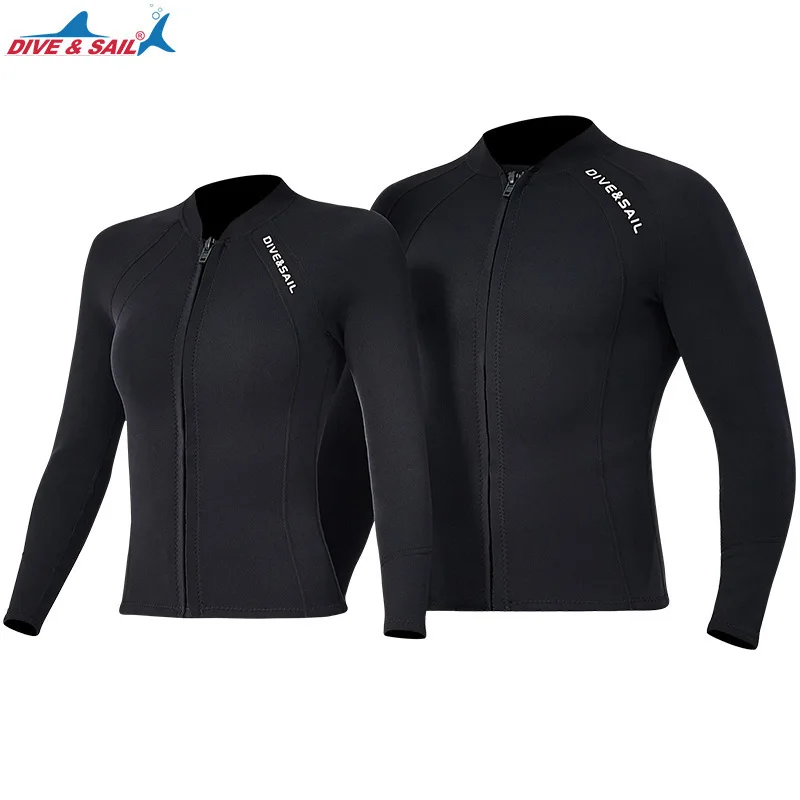 2MM diving suit men's split top long-sleeved thickened diving suit women's cold-proof warm diving suit surfing suit