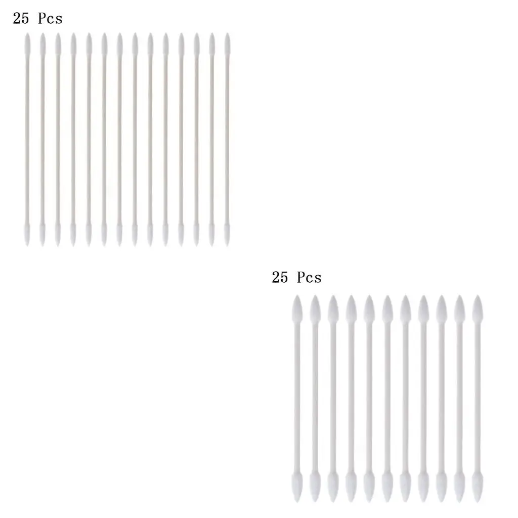 25PCS Cleaning Swabs Tip with Wooden Handle for Earphone for Smart Phone