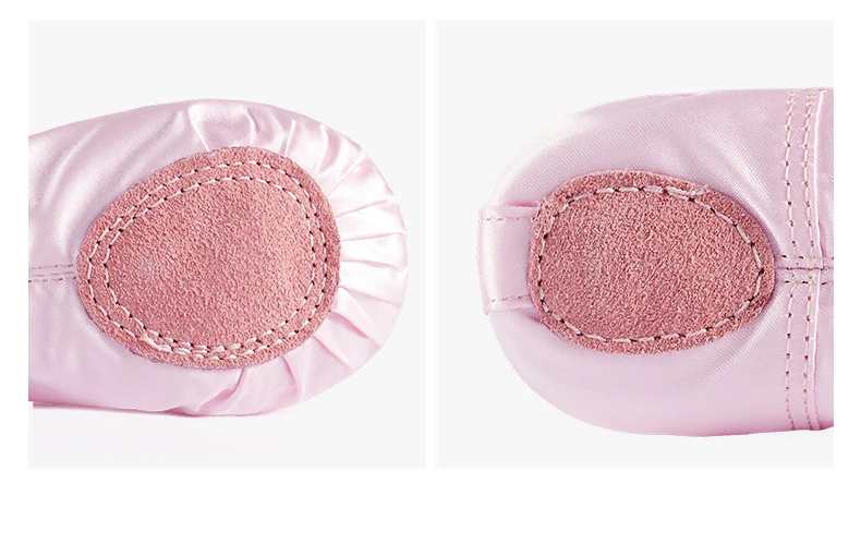 Kindertanzschuhe, Satin-Ballettschuhe mit weicher Sohle, Mädchen-Tanzschuhe für Körpertraining und Aufführungen, Rosa Tanzschuhe – Detail 12