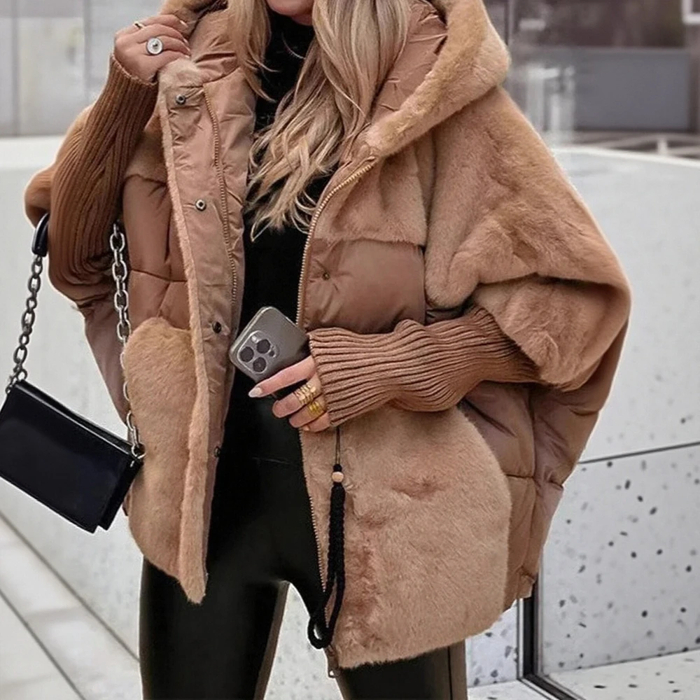 سترة كاجوال للنساء ملابس خارجية عصرية معطف مبطن دافئ مريح بدون زخرفة #1