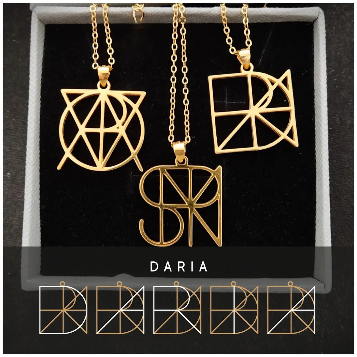 맞춤형 이름 로고 모노그램 목걸이 팔찌 키체인, 스테인레스 스틸, 맞춤형 모노그램 로고, 손으로 그린 펜던트, 쥬얼리 선물