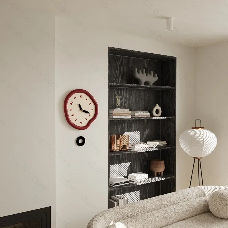 Silent Mid-Century Modern Wall Clock Minimalist Luxe Design Creative Home Interior Decoration for Living Room