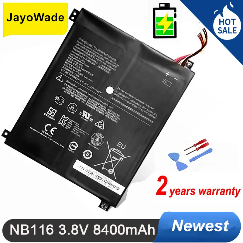 

3.8V 8400mAh NB116 Laptop Battery for Lenovo IdeaPad 100S 100S-11IBY 100S-80R2 Series NB116 5B10K37675 0813001 Notebook NB116