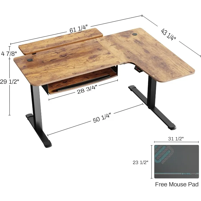 Schreibtisch mit Tastatur ablage, Computer tisch, elektrischer höhen verstellbarer Schreibtisch mit Monitorst änder