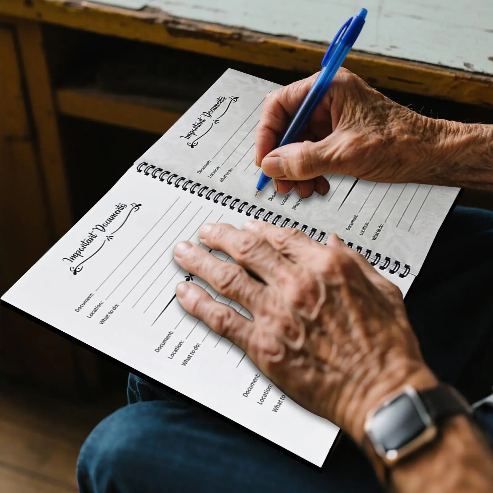 평화로운 마음 플래너 안내된 재산 계획 주최자 가계부 재산 준비를 위한 가이드된 워크북 저널 노트