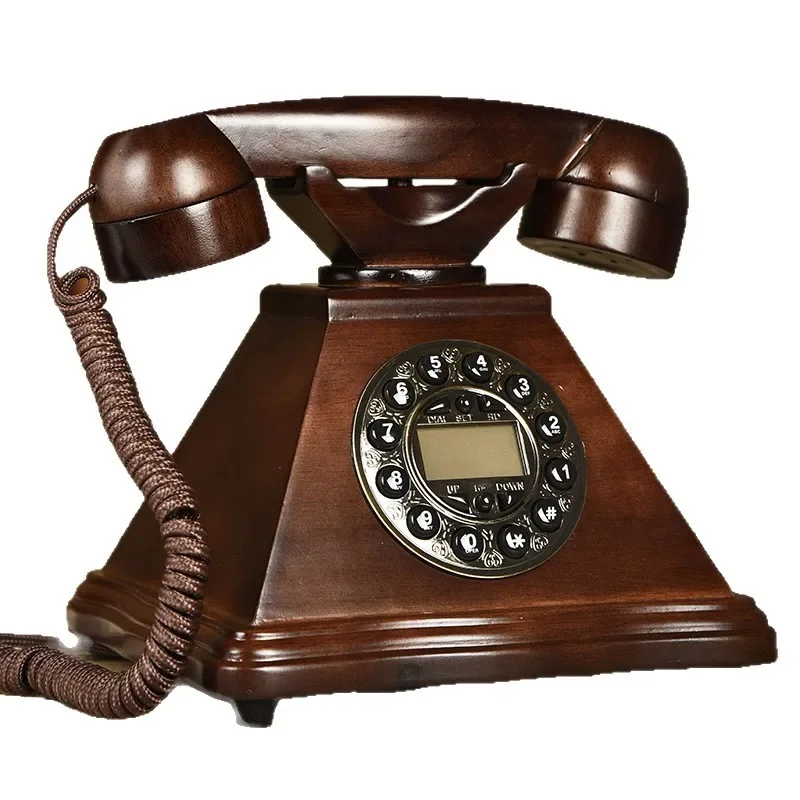 Durable[MYZ954 Plug-in Ordinary Version] All Solid Wood Retro Phone Simple Antique Home Landline Old-fashioned Phone
