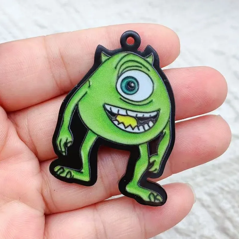 10pcs two-sided Cartoon Animal Acrylic Charm Cute Pendant Handmade Search for DIY Jewelry Accessories