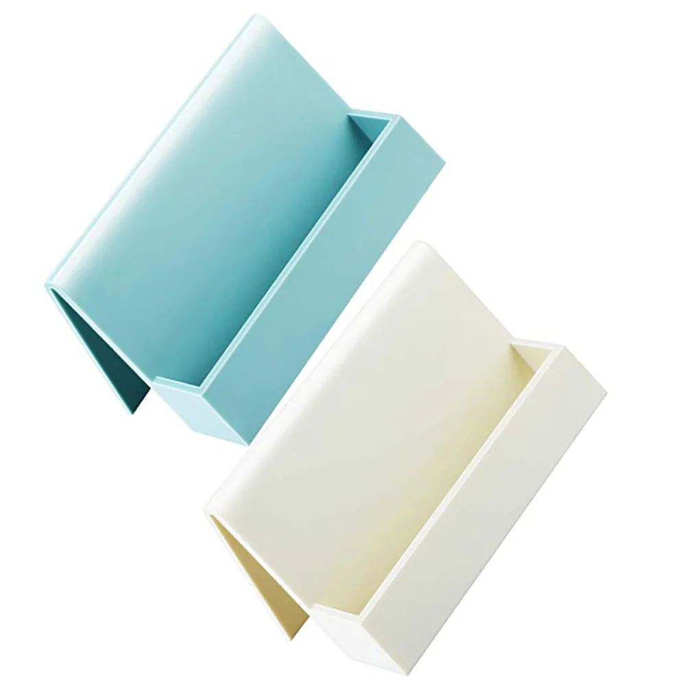 

2Pcs Business Cards Holder Plastic Card Rack Desktop Organizer Office Storage Case Simple Elegant Business Cards Stand