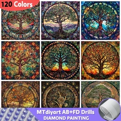 Albero Fantasia 120 Colori AB Fata Polvere Pittura Diamante Nuovo 2024 Trapano Completo Ricamo Paesaggio Mosaico Decorazione Della Parete Fatta A Mano