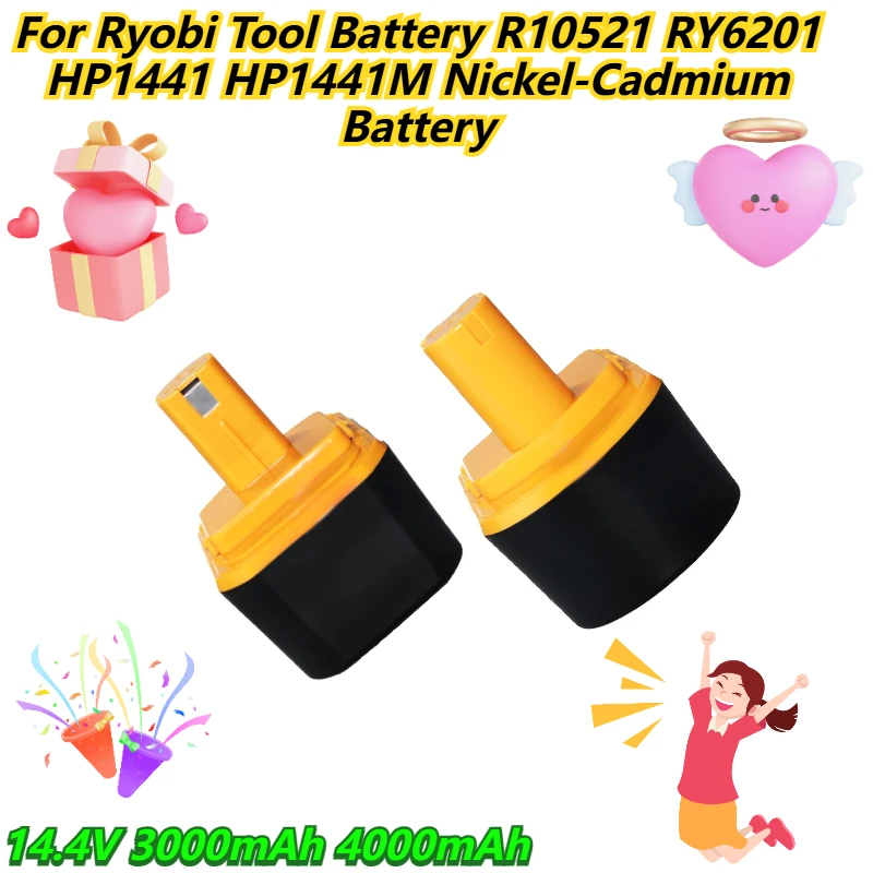 

14,4 В, 3000 мАч, 4000 мАч для аккумулятора Ryobi Tool R10521 RY6201 HP1441 HP1441M, никель-кадмиевая батарея