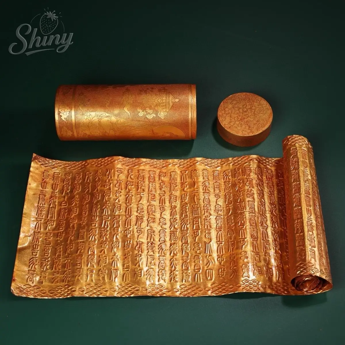 

Collection Old Chinese Tibet BuddhismTemple Pure Copper Scripture Engraving Buddha Scripture Buddha Statues