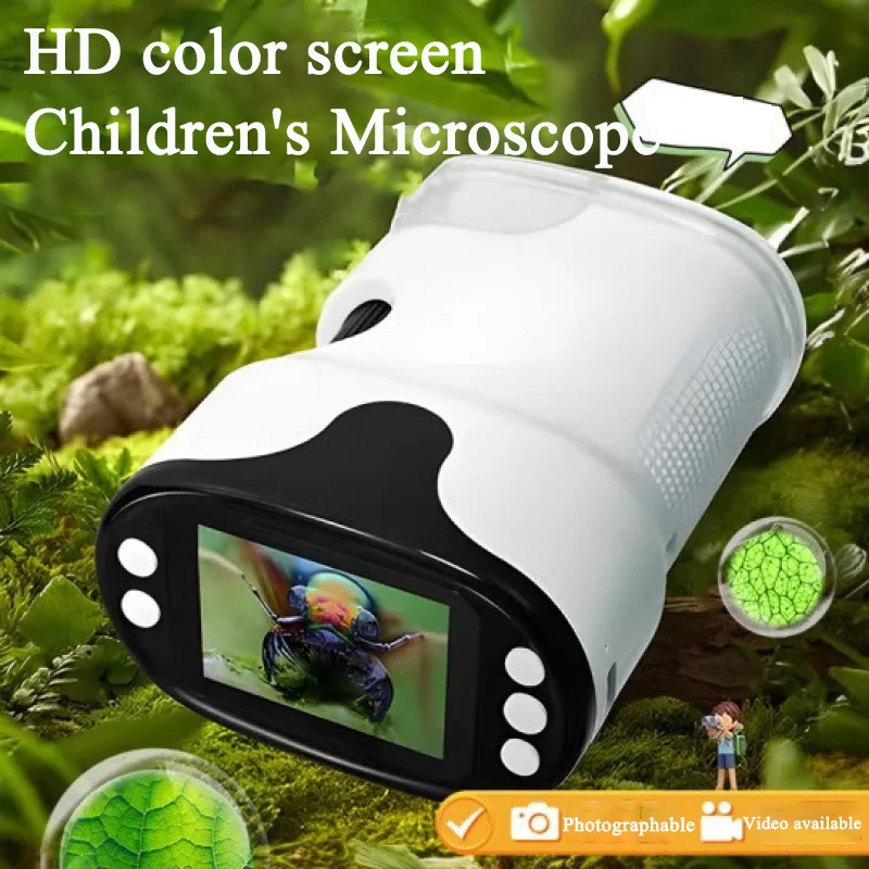 Handheld Digitale Microscoop Voor Kinderen Met 2Inch HD Scherm Videotape 200-1000X Pocket Microscoop Educatief Cadeau Voor Kinderen