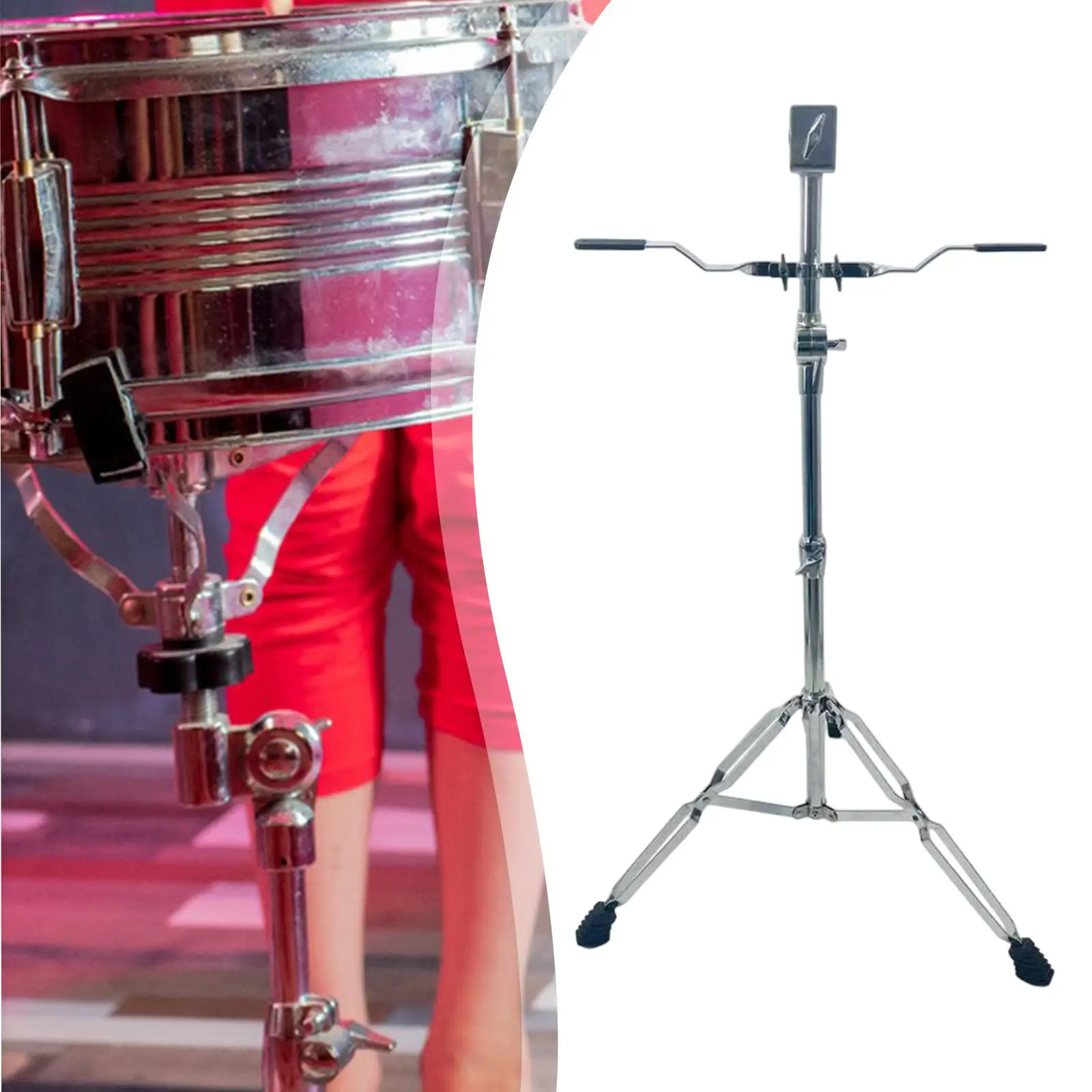 

Adjustable Stainless Steel Drum Stand Holder for Percussion Practice Pad Conga Djembe Seated Players Music Accessory