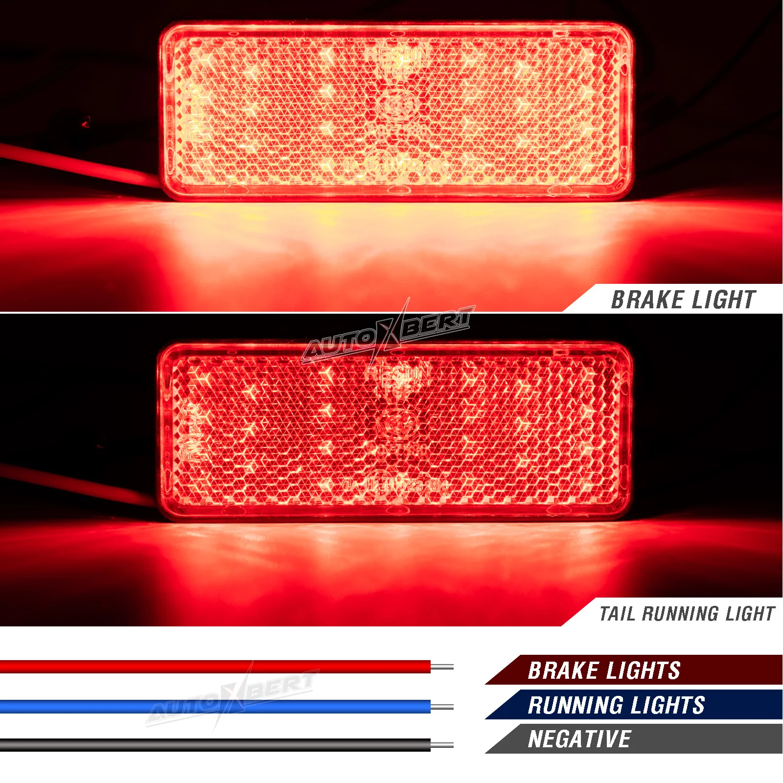 LED Rear Tail Running Brake Stop Lamp Car Motorbike Motorcycle Reflector Light Trailer Caravans Reflective Tail Lamp Truck Parts