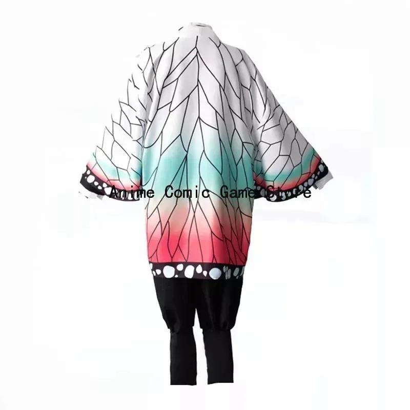 2025 nuevo en Stock Kochou Shinobu Cosplay disfraz peluca adultos niños Anime Kimono uniforme fiesta de Halloween para mujeres niñas Ful ★ ☆ ★