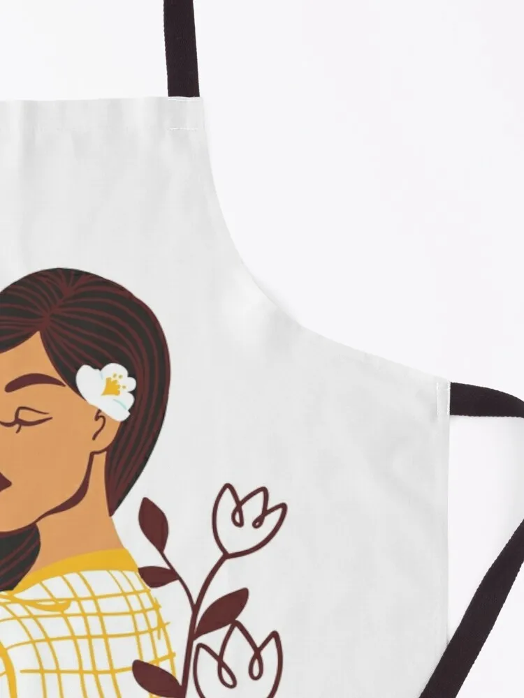 Lovely Filipina Pinay Filipiniana Filipino with Sampaguita Flower Apron Kitchen things Apron for kitchen woman work apron