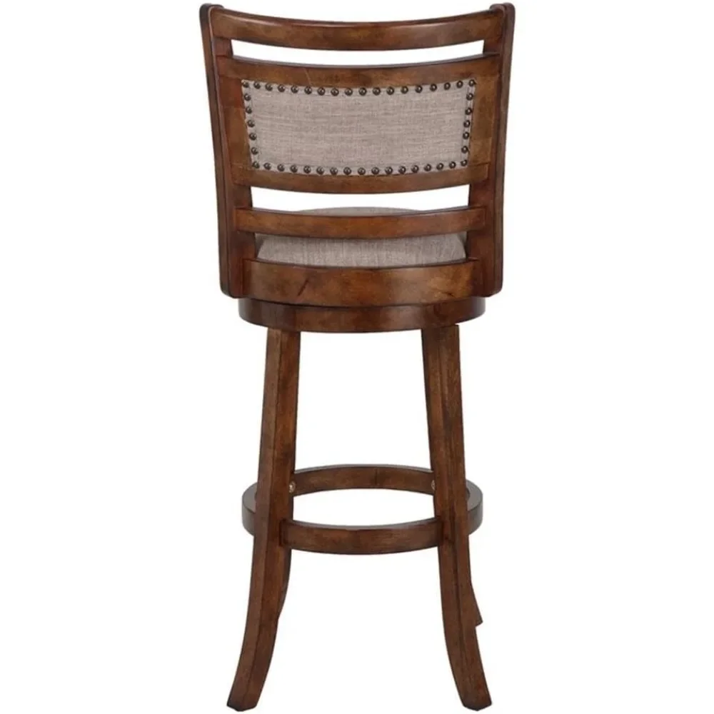Aberdeen Swivel Bar Stool, 29-Inch, Dark Brown.