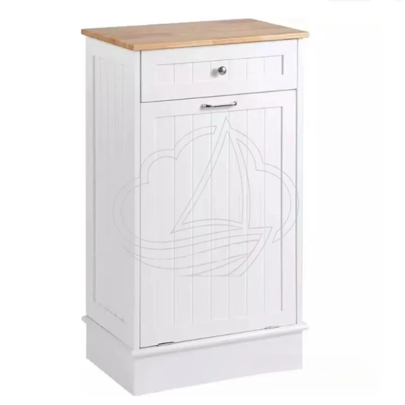 

10 Gallons Tilt Out Trash Cabinet Free Standing Kitchen Waste Bin