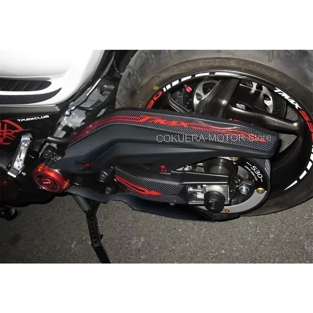 For Yamaha TMAX 530 T max 530 2012-2016 3D Gel Epoxy Resin Sticker Scratch-Resistant Motorcycle Chain Cover Protective Sticker